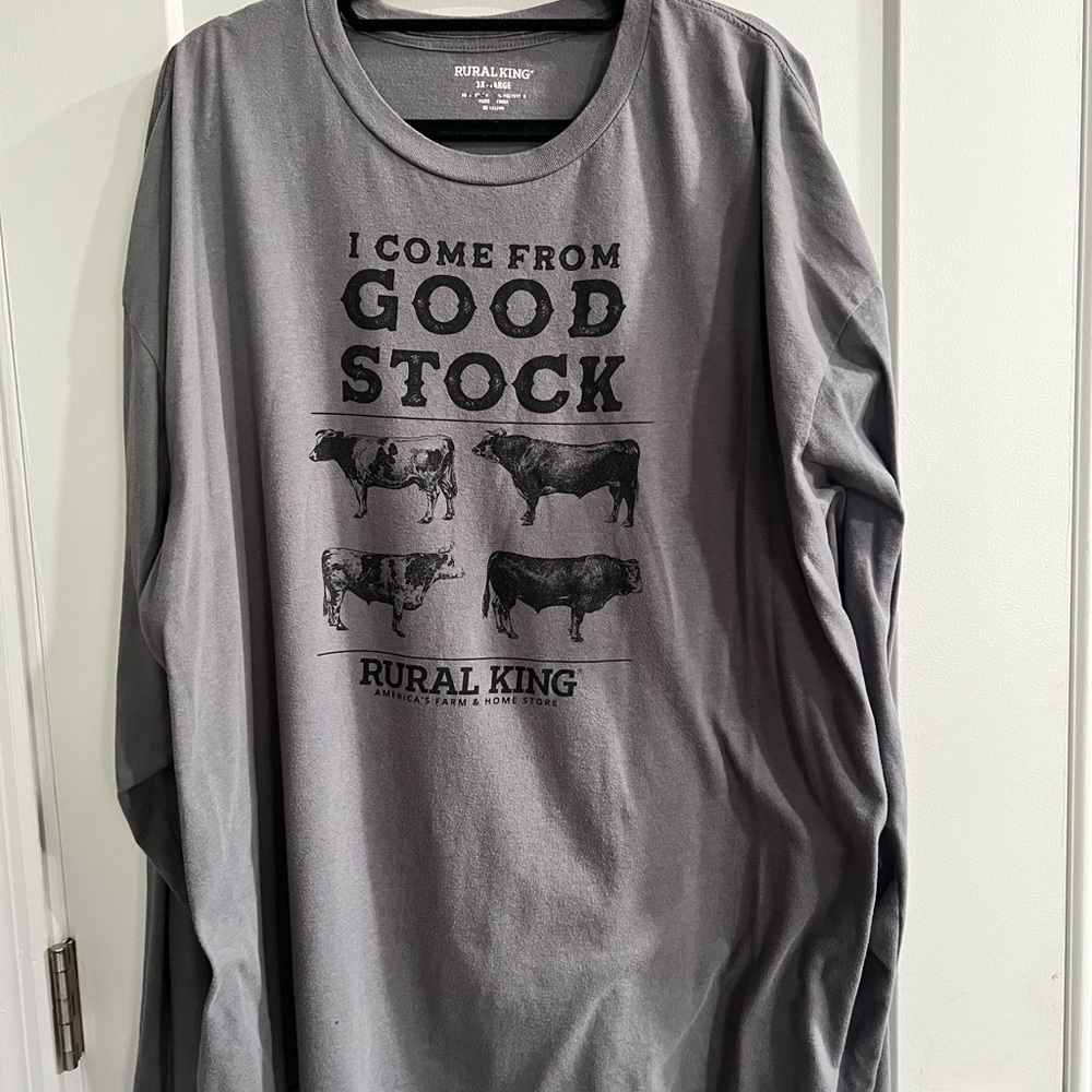 Rural King Gray Long Sleeve Tee